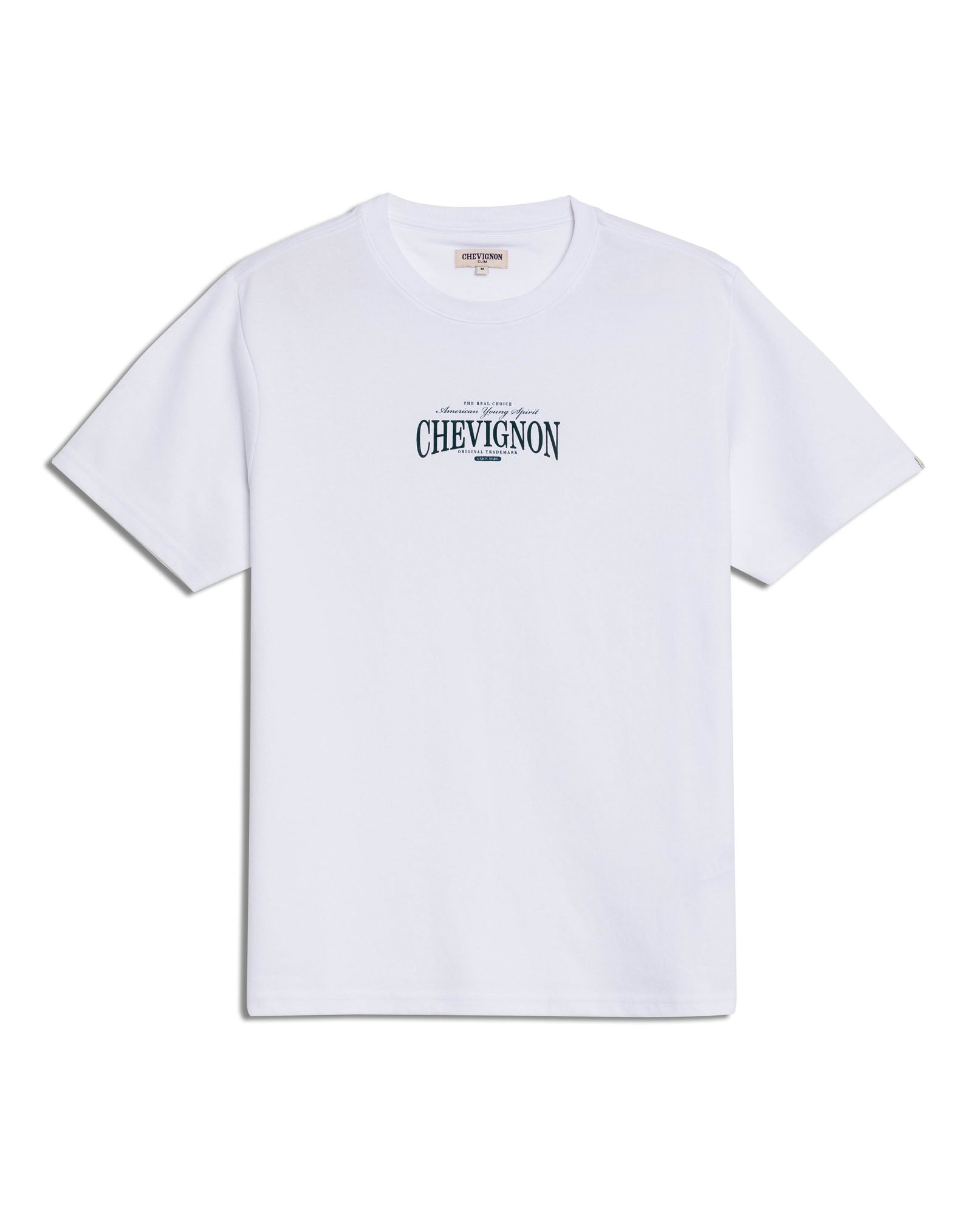 Mens T-Shirt Slim Fit Short Sleeve Cotton Polyester High Density Graphic Center Print Tactile Relief - White 63_641H002_BLA110601_3