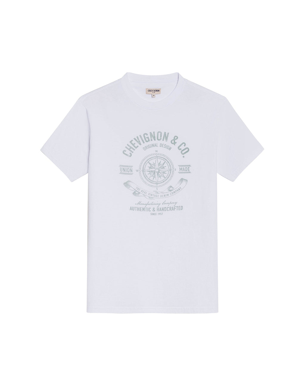 Men's Graphic Slim Fit T-shirt in Cotton, Harbor - 1