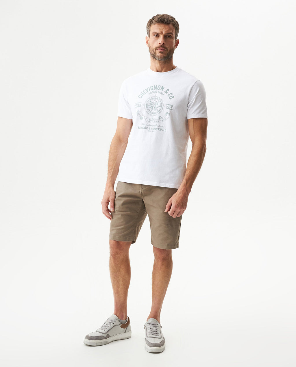 Men's Graphic Slim Fit T-shirt in Cotton, Harbor - 3