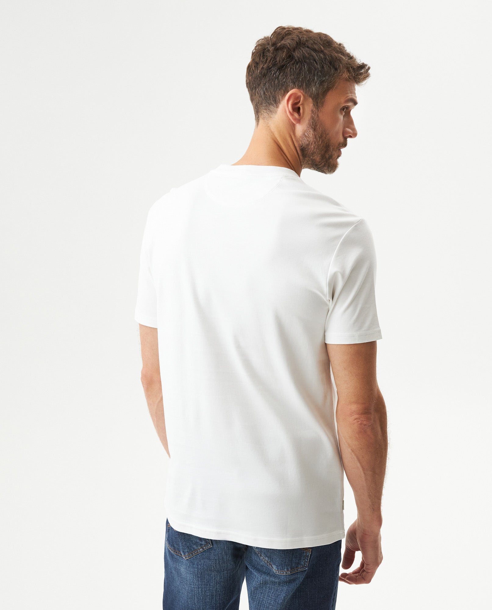 Men's Slim Fit Short Sleeve T-shirt in Cotton, Sailor - 5