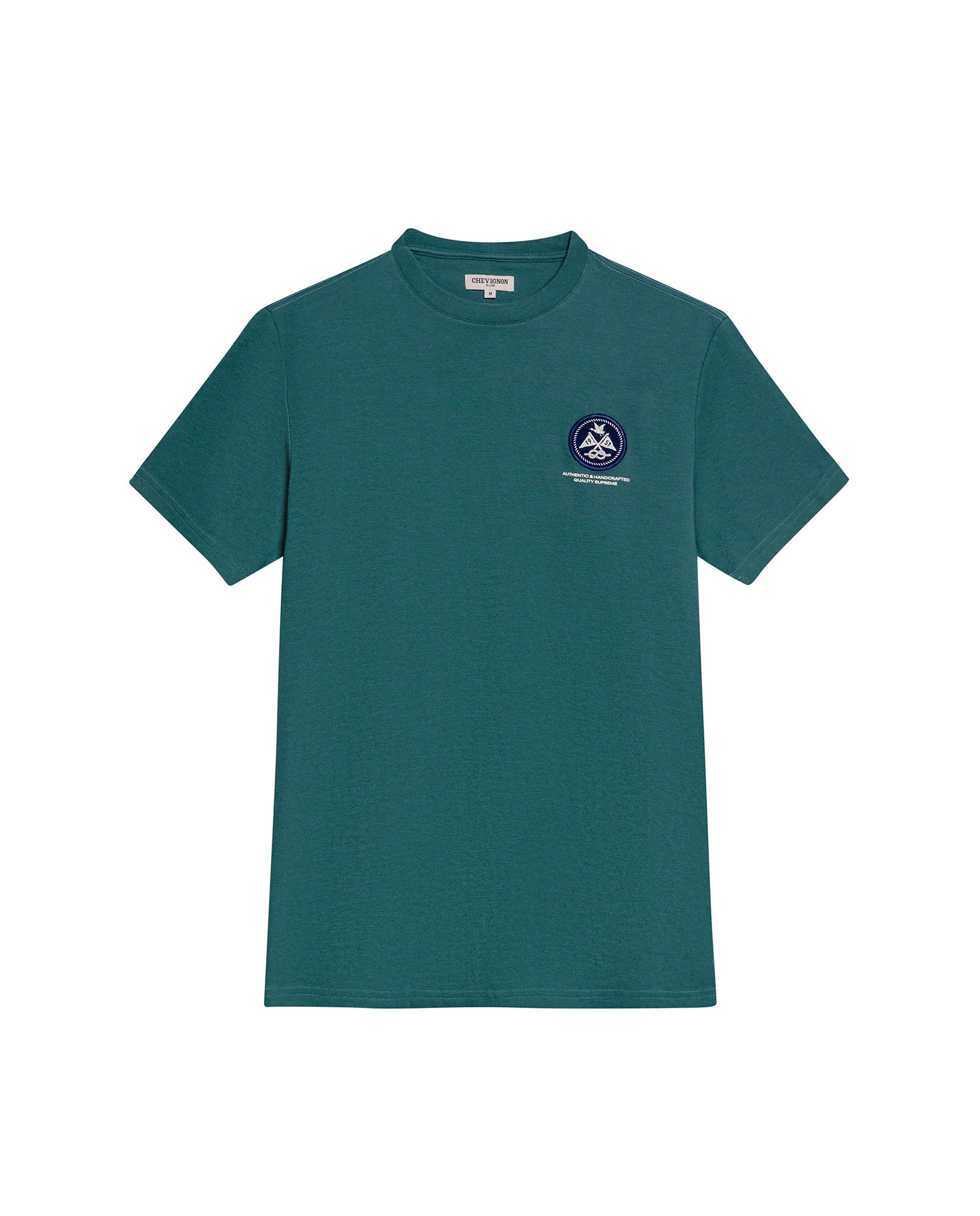 Men's Slim Fit Short Sleeve T-shirt in Cotton, Sailor - 1