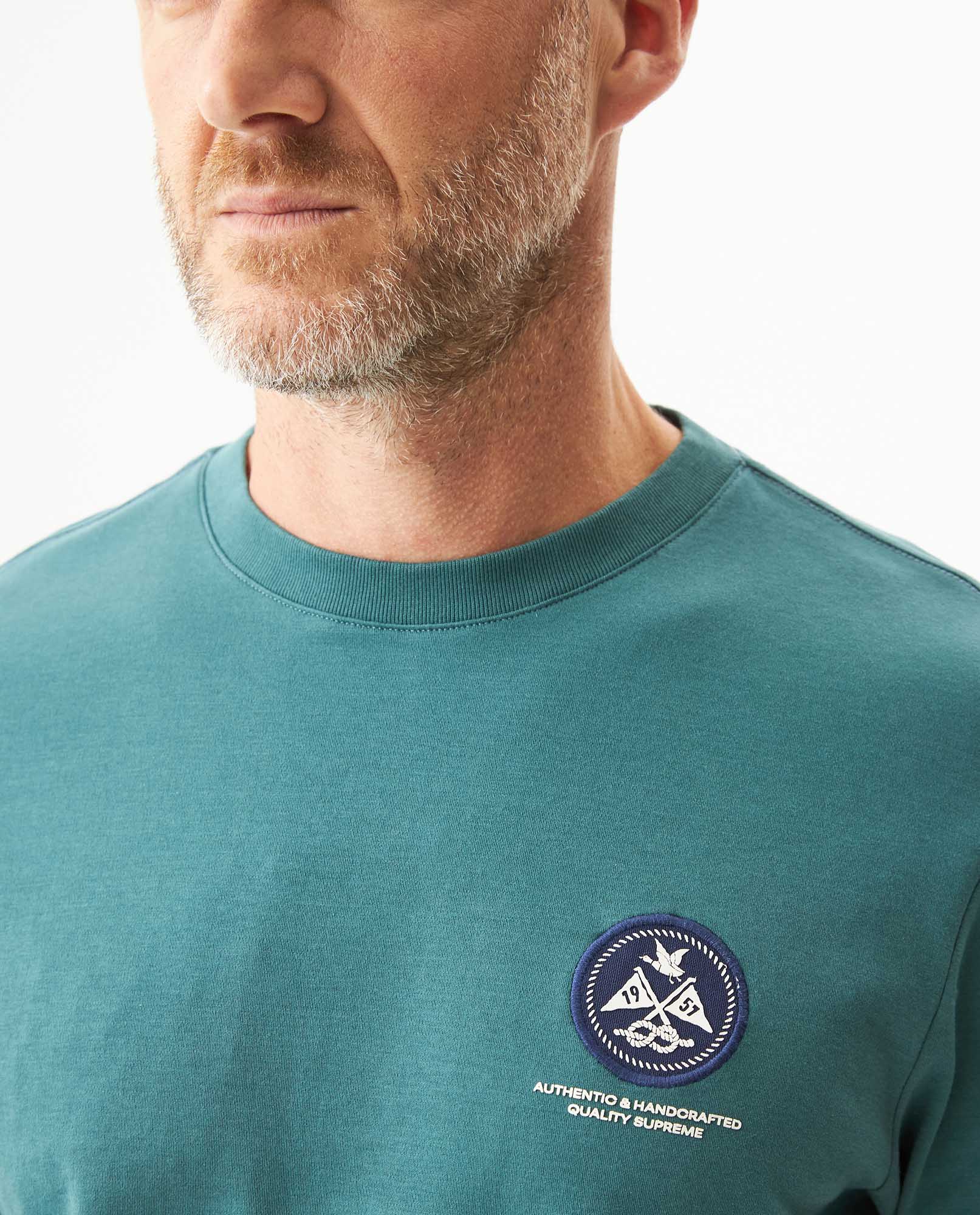 Men's Slim Fit Short Sleeve T-shirt in Cotton, Sailor - 4