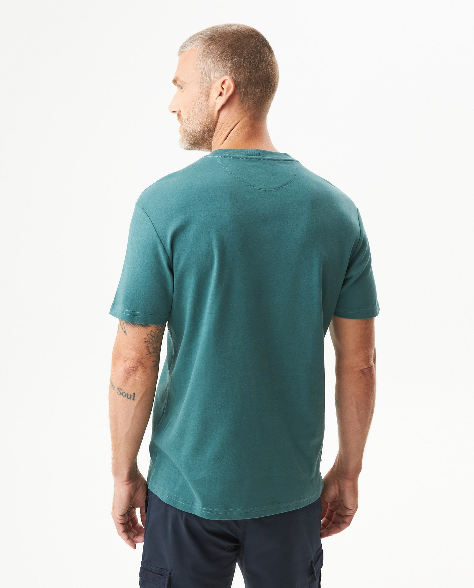 Men's Slim Fit Short Sleeve T-shirt in Cotton, Sailor - 5