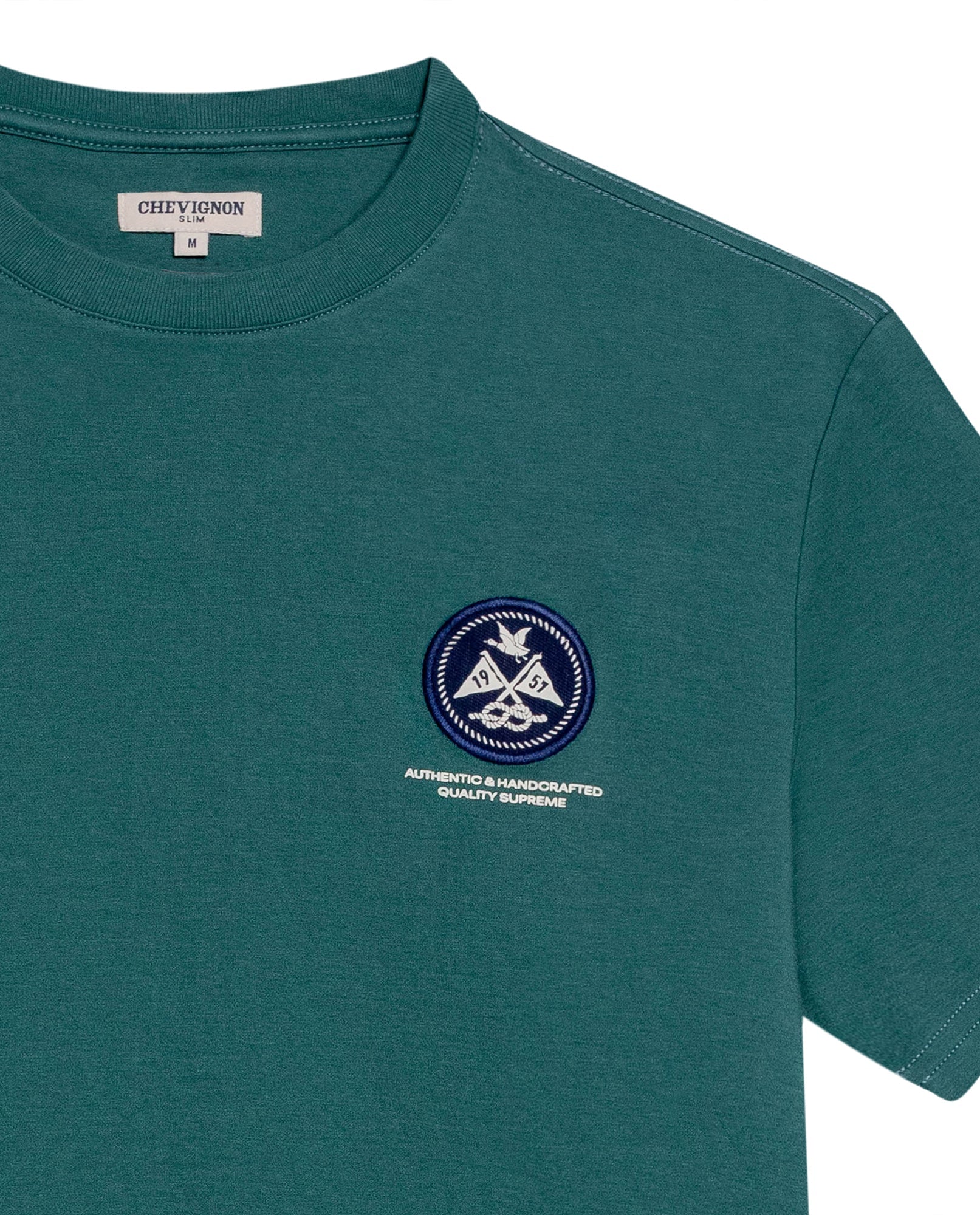 Men's Slim Fit Short Sleeve T-shirt in Cotton, Sailor - 7