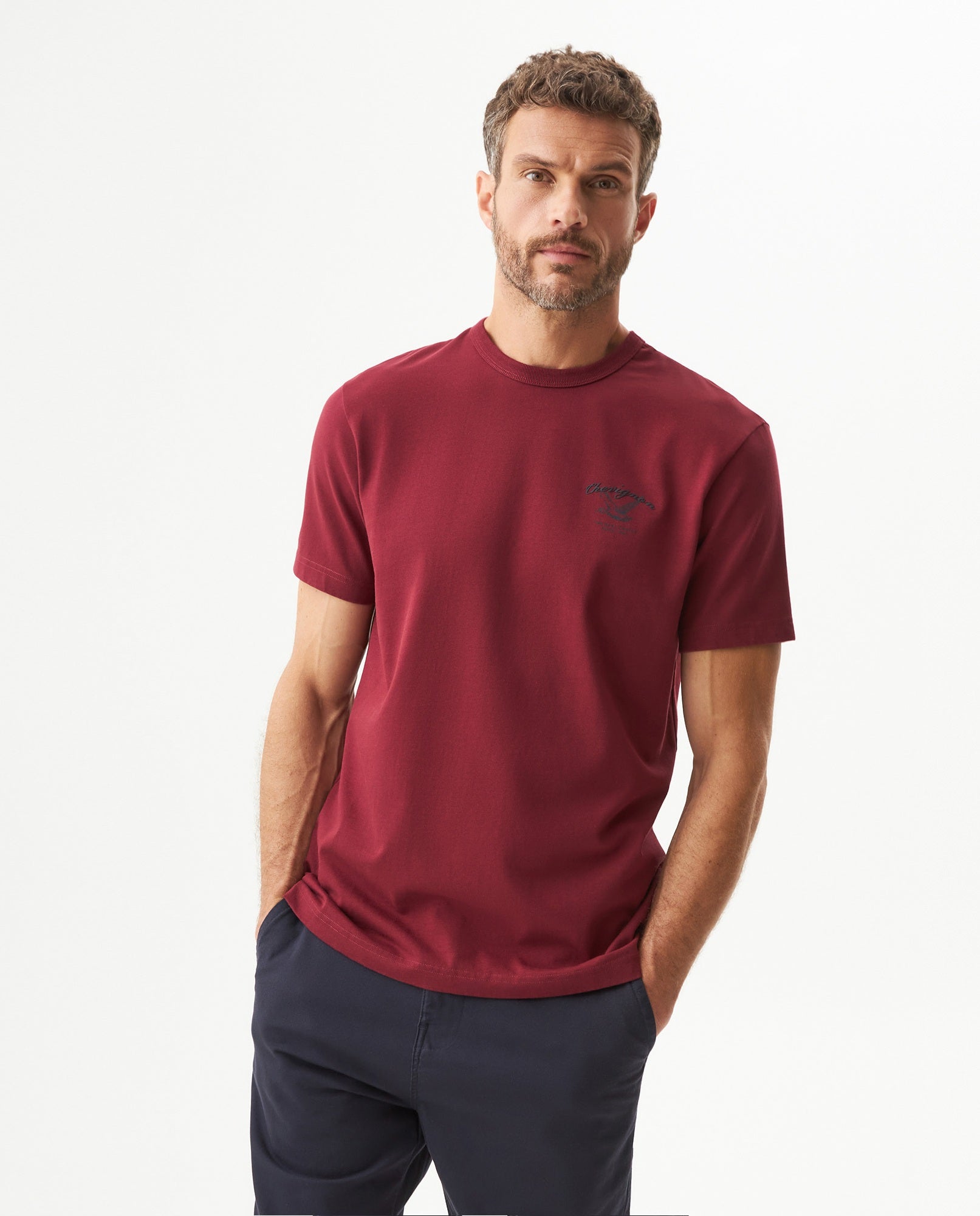 Men's Classic Fit T-shirt in Cotton, Boatyard - 2