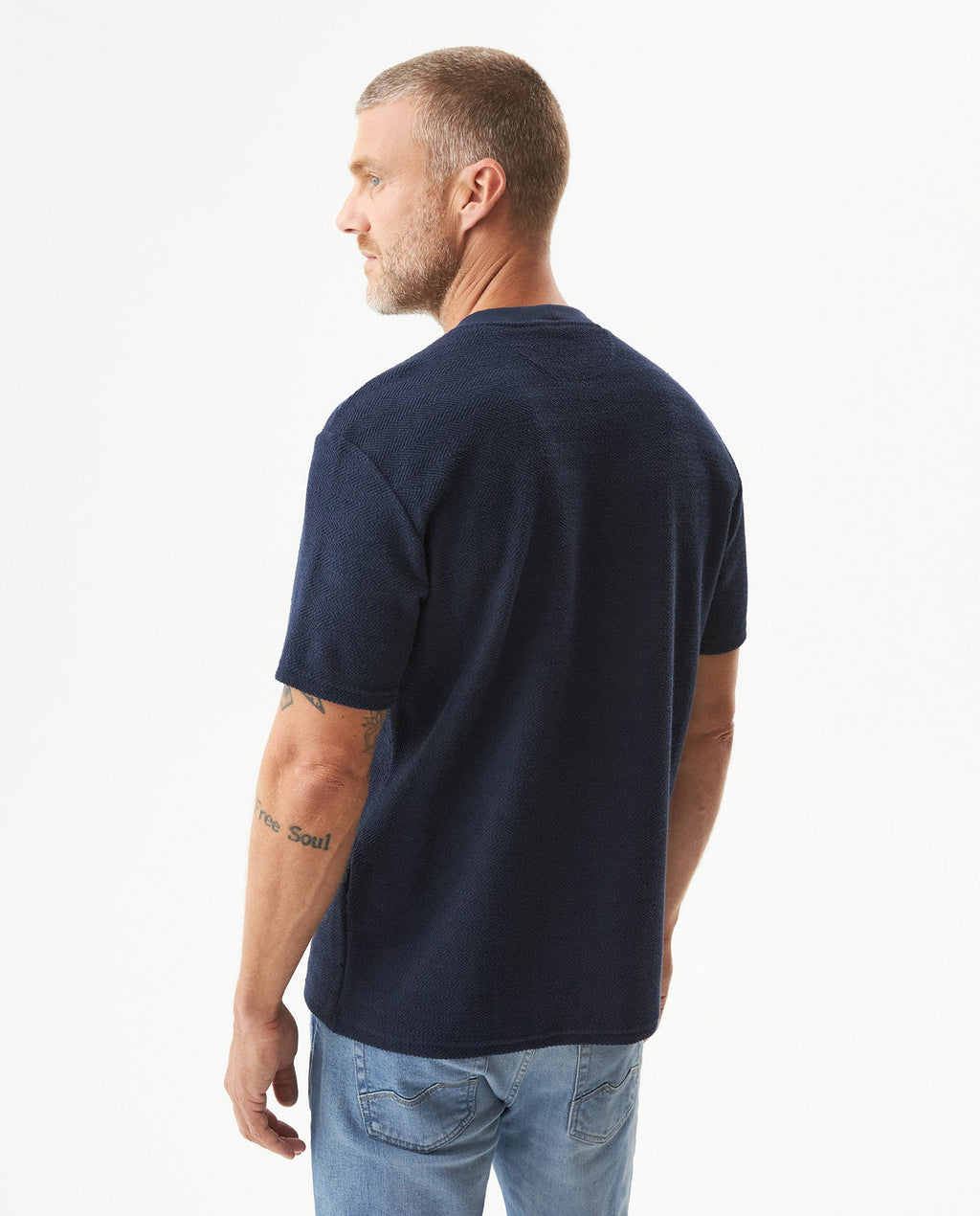 Men's Classic Fit T-shirt in Cotton Stretch Blend, Seaport 649G014 - 5