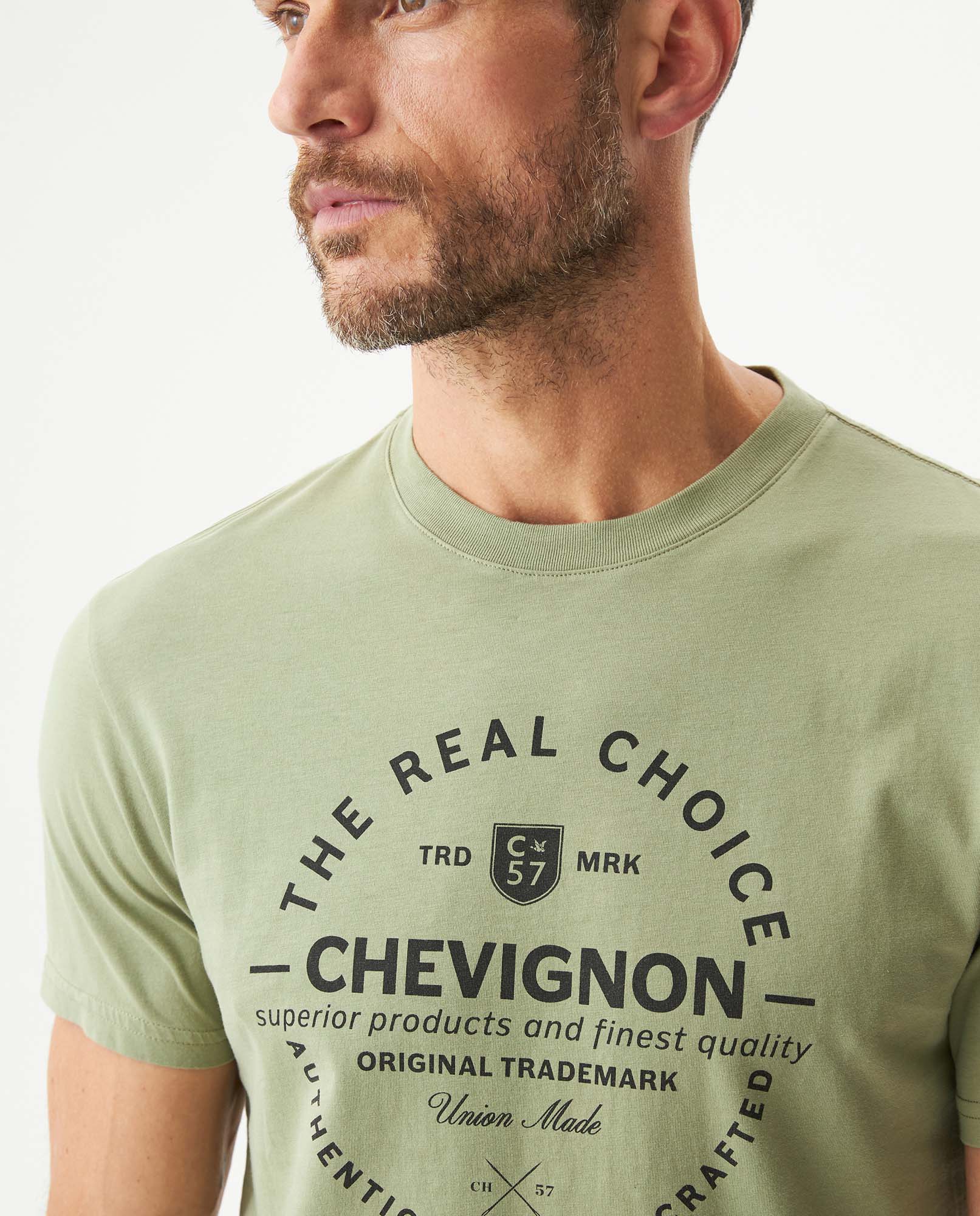 Men's Slim Fit Short Sleeve T-shirt in Cotton, Festive - 4