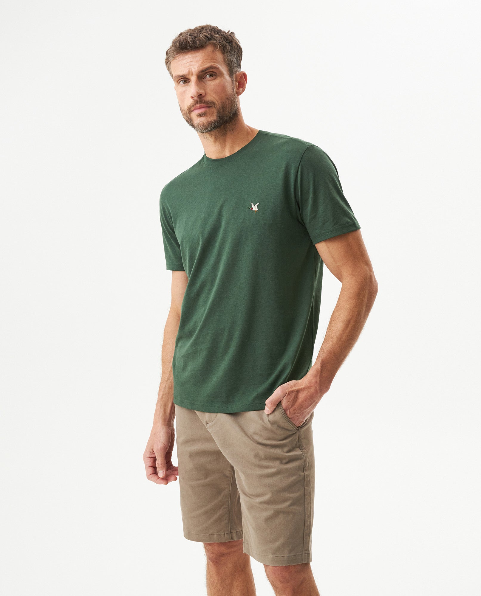 Men's Essential Slim Fit Short Sleeve T-shirt in Pima Cotton, Heritage - 2