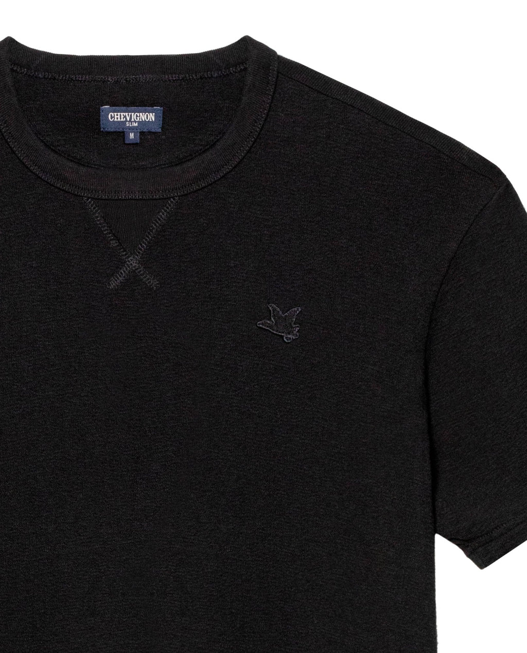 Men's V-Neck Slim Fit T-shirt in Cotton-Polyester Blend, Lighthouse - 7