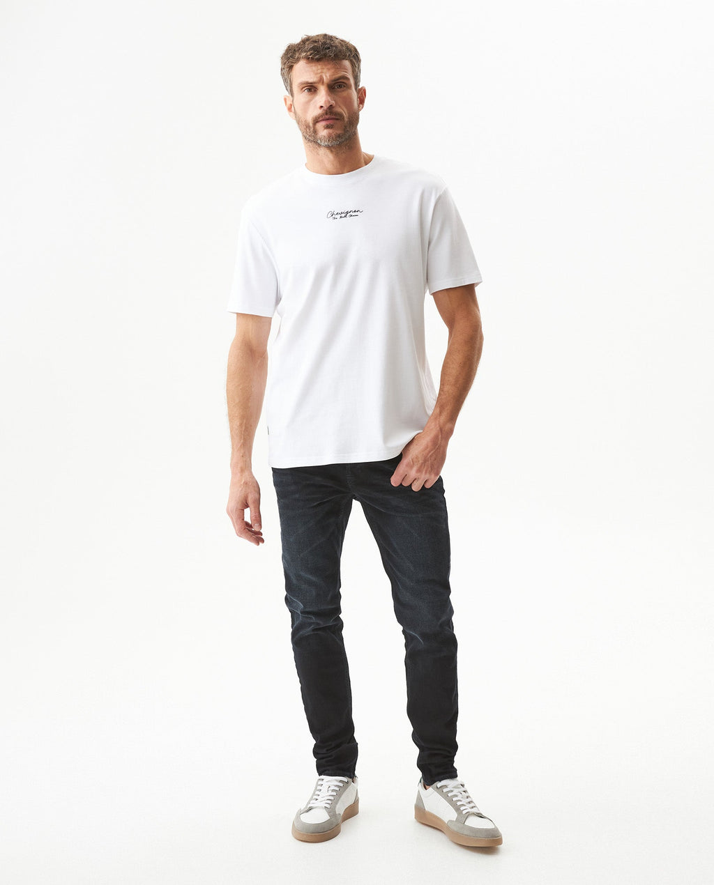 Men's Classic Fit Printed T-shirt in Cotton, Bayside - 3
