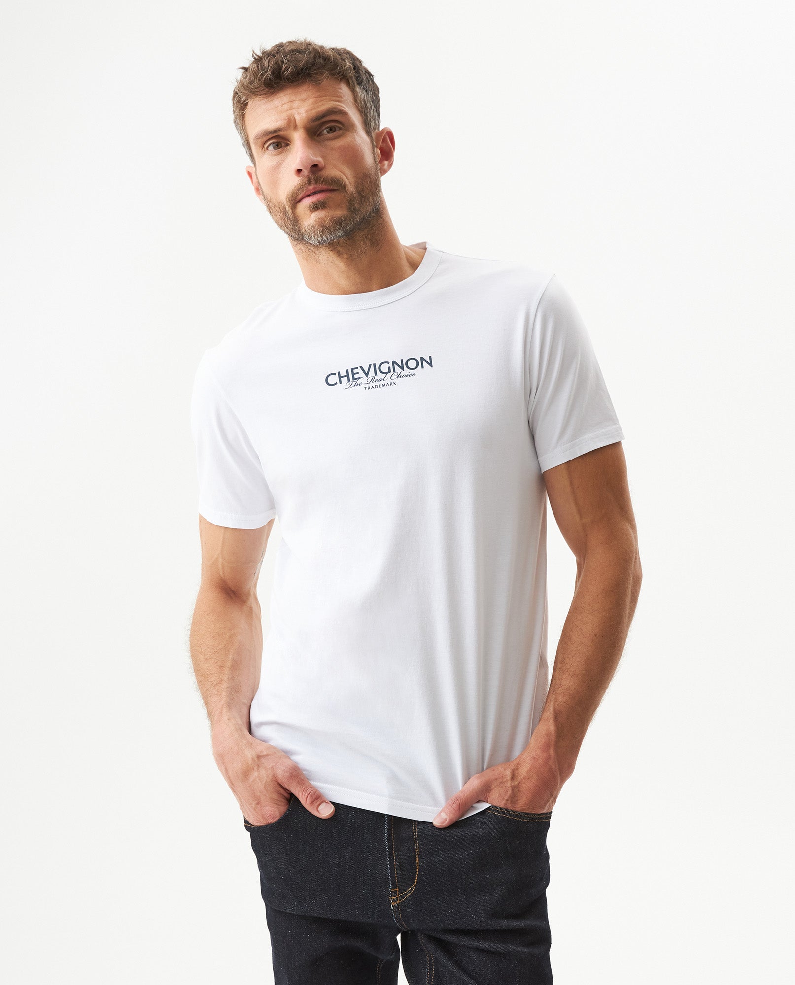 Men's Slim Fit Typographic Graphic T-shirt in Cotton, Seafront - 2