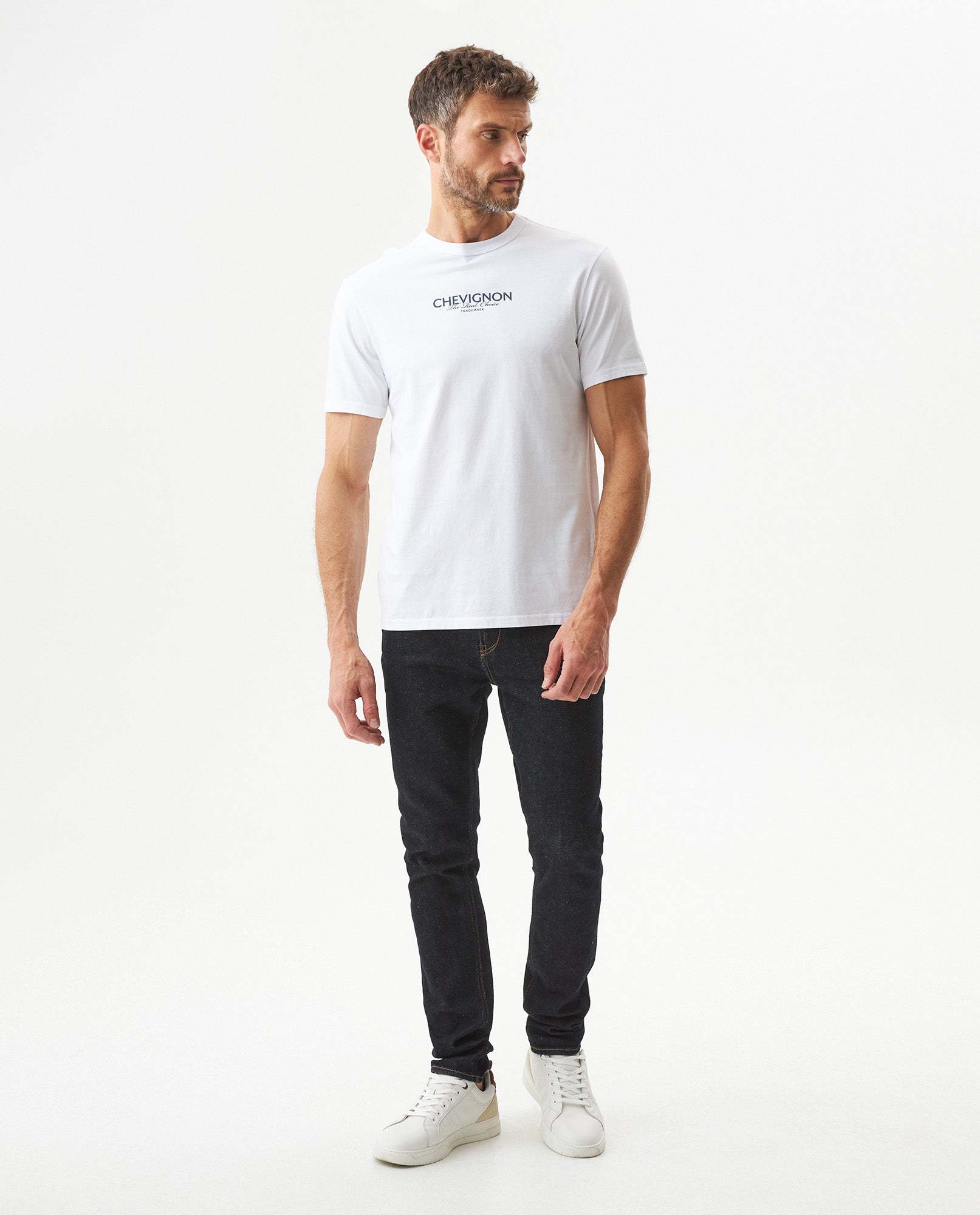 Men's Slim Fit Typographic Graphic T-shirt in Cotton, Seafront - 3