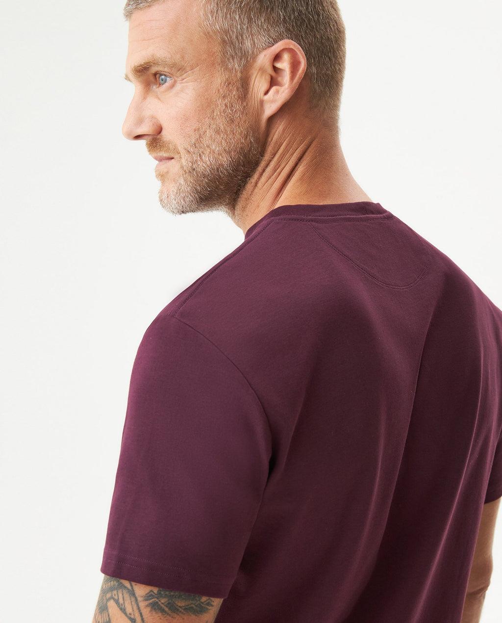 Men's Embroidered Slim Fit T-shirt in Cotton, Twilight  - 6