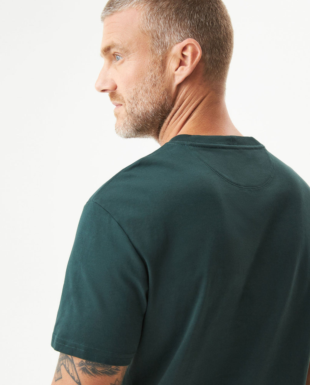 Men's Embroidered Slim Fit T-shirt in Cotton, Twilight  - 6